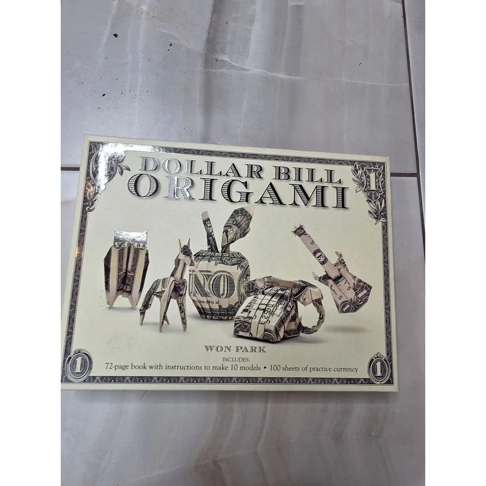 Dollar Bill Origami Kit Won Park 100 Practice Sheets & Money Origami DVD Book G3